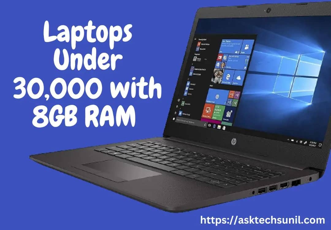 best Laptops under 30000 with 8 gb RAm